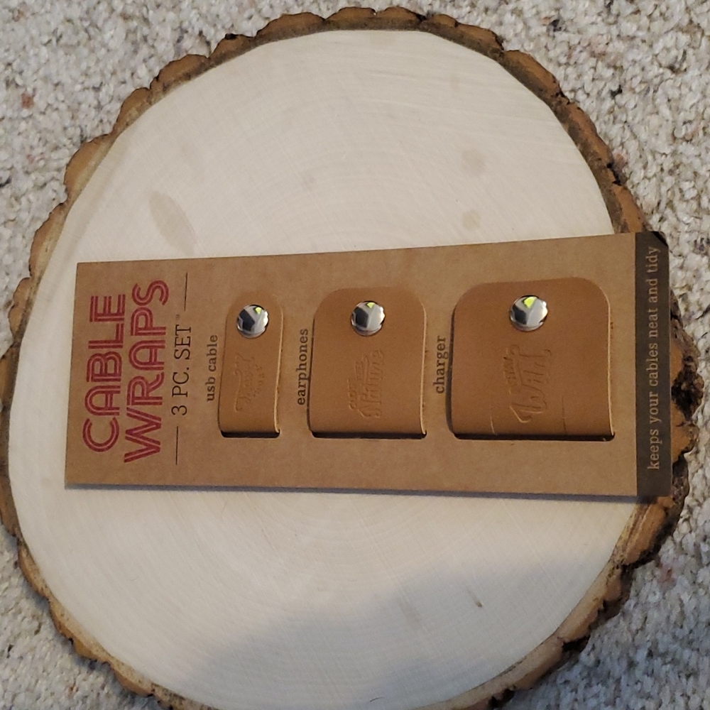 Giftcraft Brown Cable Wrap Set for Electronics NEW